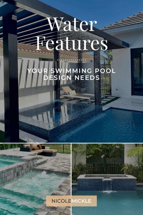 Infinity Pool With Jacuzzi, Pool With Raised Hot Tub, Deck Jets Pool Water Features, Raised Jacuzzi In Pool, Modern Hot Tubs, Inground Pool With Hot Tub Rock Waterfall, Round Pool, Inside Outside, Plunge Pool