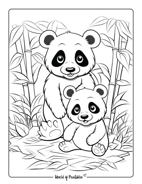 Panda Coloring Pages Free Printable fairycoloring #christmascrittercoloring #cutehorsecoloringpage.