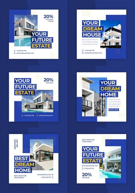 Real Estate Social Media Template PSD Real Estate Graphic Design Social Media, Real Estate Design Social Media, Real State Designs Social Media, Real Estate Social Media Posts Ideas, Real Estate Social Media Design, Real Estate Post, Real Estate Social Media Post, Property Agent, Facebook Ads Design