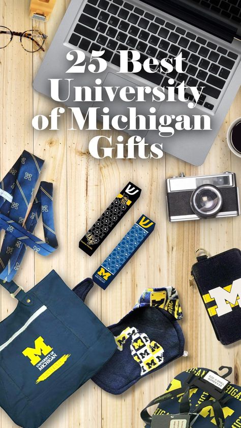 Are you or your friend a student at the University of Michigan? Or maybe your parents are the alumni of the University with the letter M logo? We’ve rounded up the top 25 University of Michigan Gifts that will definitely strengthen the sense of belonging and pride in your beloved campus. #universityofmichigangifts #universityofmichigangiftsformen #universityofmichigangiftsdiy University Of Michigan Party, Michigan Gift Basket, University Of Michigan Logo, Michigan Sticker, Alumni Gifts, North Campus, Michigan Gifts, Letter M Logo, The Letter M