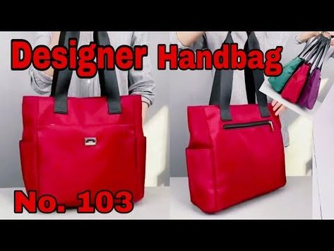 (15) DIY: Designer Handbag No.103, Shoulder Bag With Multi Pockets Tutorial By Anamika Mishra... - YouTube Diy Handbag Tutorial, Zippered Tote Bag Pattern, Backpack Project, Handbag Tutorial, Diy Wallet, Diy Bags Patterns, Backpack Pattern, Couture Sewing Techniques, Sewing Purses