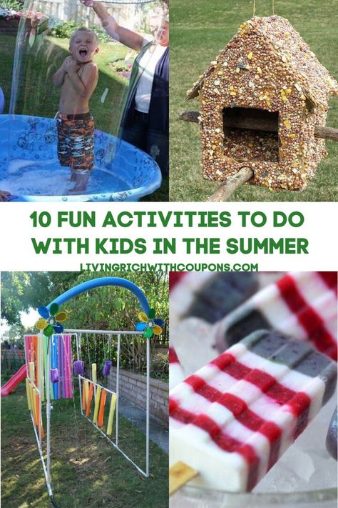 Kids home for summer? Need something new to keep them busy? We have some ideas that may just save your day! Here are 10 FUN activities to do with your kids this summer. #summeractivitiesforkids #summer #funactivitiesforkids Kids Activities Summer, Living Rich, Kids Fun Activities, Activities To Do With Kids, Kids Camping, Grandparenting, Fun Summer Activities, Homemaking Tips, Summer Birthday Party