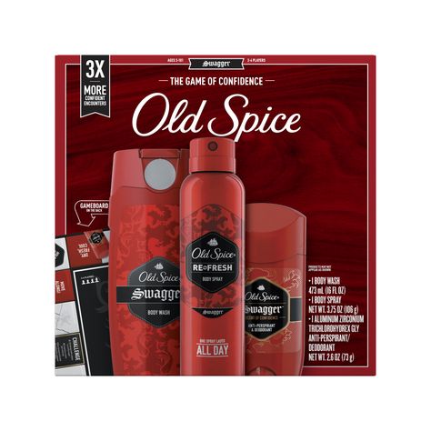 Free 2-day shipping on qualified orders over $35. Buy Old Spice Swagger Gift Pack Antiperspirant Deodorant + Body Spray + Body Wash at Walmart.com Holiday Pack, Mens Body Wash, Holiday Packing, Red Zone, Old Spice, Antiperspirant Deodorant, Gift Pack, Antiperspirant, Starbucks Iced Coffee Bottle