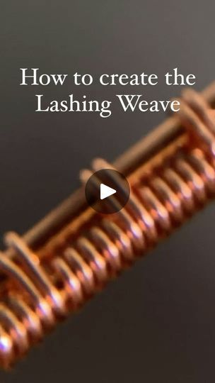 110 reactions · 20 shares | How to create the Lashing Weave. 😊

It’s one of the first weaves I learned when I started weaving and one that I constantly use in my designs. It’s also one of the easiest weaves to learn when you’re starting out.😉

I usually start by wrapping the weaving wire around the bottom base wire, then wrapping the weaving wire around both wire two times and then repeating the process to create the weave. 🔨

You can even add variety to the pattern by changing the number of times you wrap each wire. It’s a fun and easy way to create your own pieces. ☺️

If you enjoyed this brief tutorial, let me know by liking this video! 👉❤️ | Ellie's Handcrafted Jewelry | Afro Sound Machine · Mbele (Instrumental) Weaving Wire, Sound Machine, Wrapped Jewelry, Wire Wrapped Jewelry, Handcrafted Jewelry, Wire Wrapped, Wire Wrapping, To Create, Create Your