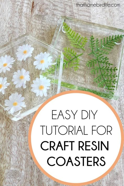 How to Make Craft Resin Coasters (a Step by Step Tutorial) | That Homebird Life Blog | #craft #craftideas ##EverydayArtsandCrafts How To Make A Resin Coaster, Easy Resin Coasters For Beginners, Diy Resin Coasters, Make Craft, How To Make Resin, Craft Resin, Resin Crafts Tutorial, Diy Resin Projects, How To Make Coasters