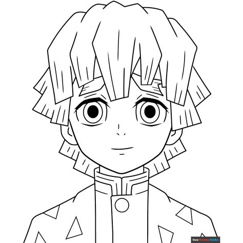 Free Zenitsu Agatsuma from Demon Slayer Coloring Page for Kids Demon Slayer Cartoon, Coloring Pages Demon Slayer, Zenitsu Coloring Page, Zenitsu Agatsuma Drawing, Demon Slayer Zenitsu Drawing, Zenitsu Drawing Easy, Zenitsu Drawing, Drawing Of Zenitsu, Demon Slayer Coloring Page