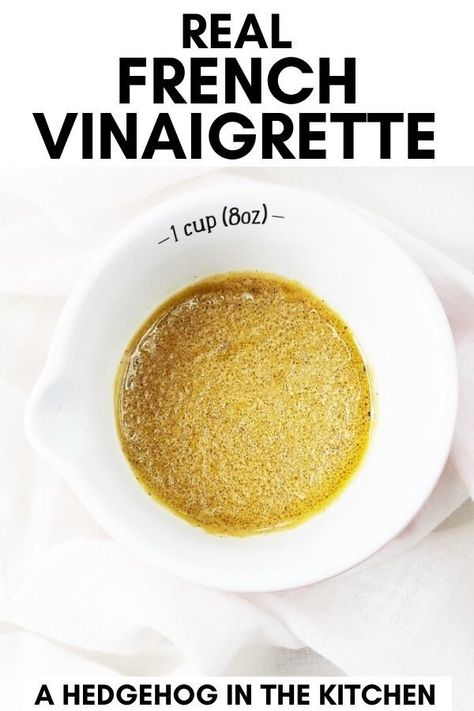 Want to make real French vinaigrette? This French vinaigrette recipe will make sure you have the perfect salad dressing every time! It's so simple and so tasty! #FrenchVinaigrette #Vinaigrette #SaladDressing French Vegetarian Recipes, Easy Irish Recipes, French Desserts Easy, French Chicken Recipes, French Recipes Authentic, French Vinaigrette, Traditional French Recipes, The Perfect Salad, Perfect Salad