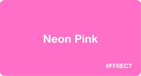 In the fashion world, 2019 was a year of neon. I hope this trend was getting to finish in 2020. You can find HEX color in the page. Neon Pink Hex Code, Soft Neon, Color Generator, Ebony Color, Hex Color, Hex Color Palette, Pink Palette, Color Palette Pink, Hex Color Codes