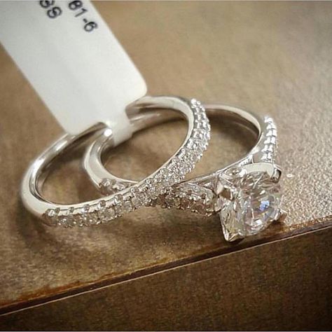 Sterling Silver Rhodium Plated and CZ Engagement Ring with Matching Band Wedding Ring Sets Silver, Engagement Rings Expensive, Ring Sets Silver, Engagement Rings Luxury, Stunning Engagement Rings, Halo Engagement Ring Emerald, Rings Luxury, Real Diamond Rings, Cute Engagement Rings