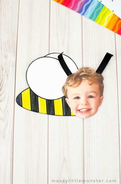 bee craft for kids Flower Wall Decor Ideas, Crafts Template, Bee Template, Paper Craft Easy, Bumble Bee Craft, Bee Craft, Bee Crafts For Kids, Bugs Preschool, Bee Classroom