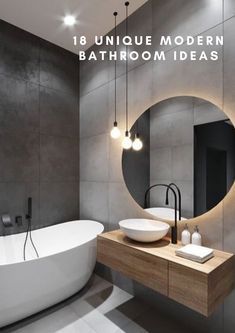 Modern bathrooms are undeniably beautiful—characterized by glossy tile, luxury finishes, minimalist design and sleek style. However, it’s easy to get caught up in the notion that a modern bathroom “should” look a certain way, with clean lines and neutral colors. This is the most common way to design a contemporary space, but it’s not the only way to create the perfect modern getaway. In fact, there are hundreds of ways to tweak your bathroom and still achieve the modern result you desire. Modern Bathroom Trends, Black Bathroom Taps, Modern Black Bathroom, Interior Design Minimalist, Bathroom Inspiration Modern, Front Porches, Bathroom Trends, Bathroom Design Luxury, Interior Modern