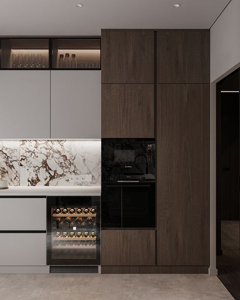 Egger Kitchen Design, Dream Kitchen Ideas Luxury Modern, Egger Kitchen, Kitchen Ideas Luxury, Walnut Kitchen, Luxury Closets Design, London Kitchen, Minimalist Apartment, Kitchen Dining Table