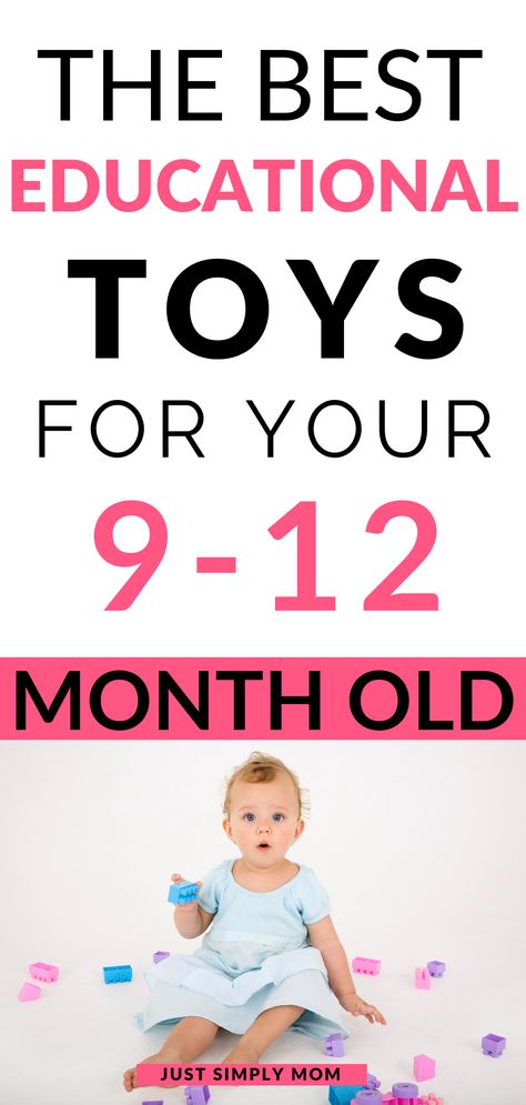 These are the top toys that your 9, 10, 11, or 12 month old baby will love and keep them entertained, stimulated, and learning. They will help to develop a variety of skills, including fine and gross motor skills, sensory exploration, cause-and-effect, and hand-eye coordination #toddlertoys #babytoys #toys #educationaltoys #babytips #babyhacks Toys For 9 Month Old, Baby Development Toys, 5 Month Old Baby, Baby Development Activities, Best Educational Toys, Baby Play Activities, Writing Prompts For Kids, Development Activities, Top Toys