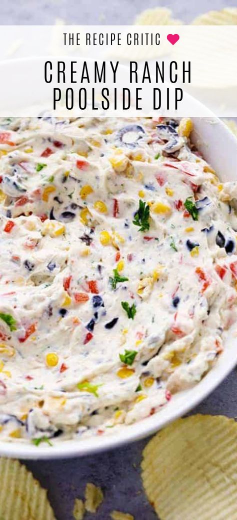 Creamy Ranch Dip, Poolside Dip, Ranch Dip Recipe, Best Dip Recipes, Creamy Ranch, Easy Dips, Dips And Appetizers, Ranch Dip, Snack Dip