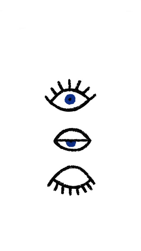 Cute, little and simple drawing Simple Eye Painting, All Eyes On You, Eye Simple Drawing, Greek Eye Wallpaper, Simple Evil Eye Tattoo, Evil Eye Drawing, Aesthetic Evil Eye, Evil Eye Aesthetic, Evil Eye Wallpaper