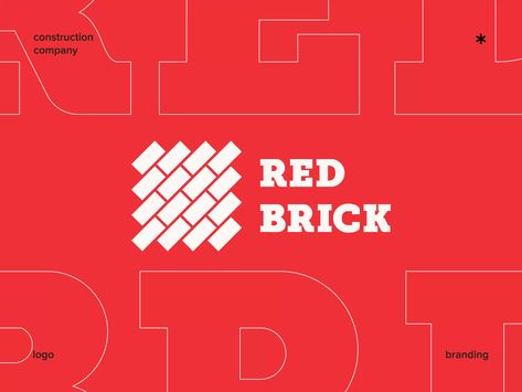 Red Brick® / Logo by Mikhail Olan Brick Logo, Brick Images, Pet Logo Design, Graphic Design Projects, Red Bricks, Construction Company, Animal Logo, Logo Branding, Creative Professional