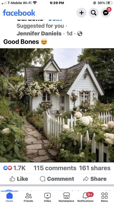 French Cottage Tiny House, French Country Cottage Exterior, Backyard Envy, Cottage House Exterior, Cottage Tiny House, Cozy Cottages, Little Cottages, Tiny House Inspiration, Cottage Garden Design