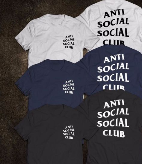 Social Club Logo, Vans Shirt, Anti Social Social Club, Vaporwave Aesthetic, Club Logo, Lazy Outfits, Tee Shirt Designs, Swag Style, Anti Social