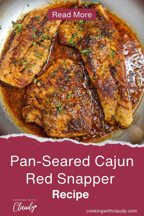 Pacific Snapper Recipes, Cajun Red Snapper Recipes, Blackened Red Snapper Recipes, Red Snapper Steaks Recipes, Snapper Fish Recipes Baked, Pan Seared Snapper Fish Recipes, Fresh Snapper Recipes, Baked Snapper Recipes, Cajun Sauce For Fish