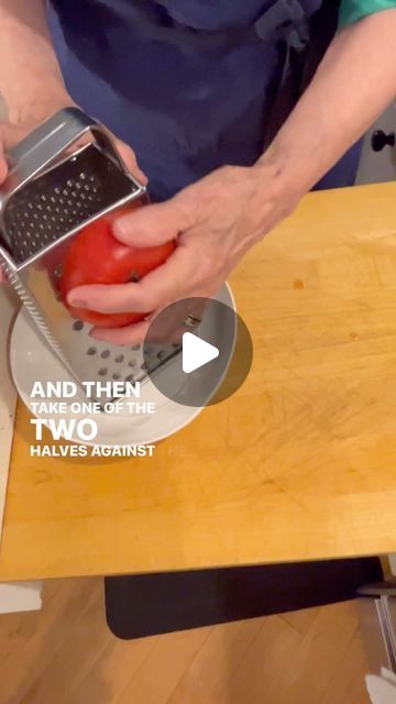 Sara Moulton on Instagram: "Try grating your tomatoes 🍅 
#accordingtosaramoulton" Sara Moulton, Baking Tips, Food Hacks, Cooking Tips, Cooking And Baking, Tomatoes, Baking, On Instagram, Instagram