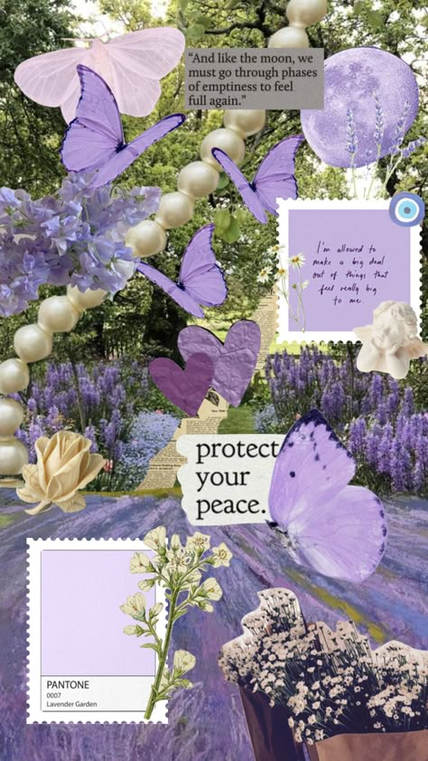 Lavender Vintage Wallpaper, Lavender Garden Aesthetic, Ipad Wallpaper Aesthetic Lavender, Lavender Aesthetic Wallpaper Collage, Cute Wallpaper Backgrounds Aesthetic Purple, Lavender Aesthetic Vintage, Vintage Purple Aesthetic, Lavender Mood Board, Purple Collage Aesthetic