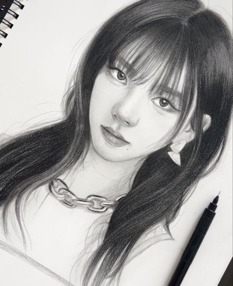 #karinafanart #aespafanart #karinasketch #aespakarina #aespa #karina #kpopfanart #sketch #fanart #kpop #fanart #art #portrait #aespafanart #aespaart Realistic Face Drawing, Anime Eye Makeup, Fan Drawing, Fanart Kpop, Pencil Sketch Drawing, Kpop Drawings, Aespa Karina, Easy Drawings Sketches, Pretty Drawings