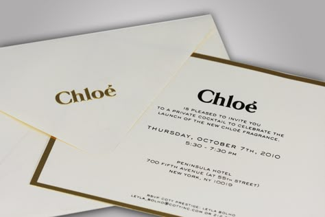 This is a custom invitation and envelope we created for a Chloe event. Fashion Brand Invitation, Fashion Card Design, Brand Event Invitation, Luxury Brand Invitation, Clean Invitation Design, Invitation Event Design, Fashion Invitation Design, Brand Invitation, Fashion Event Invitation