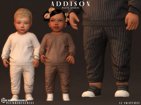 The Sims Resource - ADDISON pants (infant) Sims4 Infant, Infant Cc, Ts4 Clothes, Sims 4 Toddler Clothes, Sims Baby, Die Sims 4, Sims 4 Cc Kids Clothing, Sims 4 Children, Sims 4 Game Mods