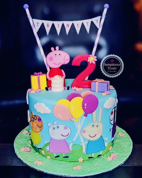 Rođendanske Torte, Peppa Pig Friends, Peppa Pig Birthday Decorations, Peppa Birthday, Peppa Party, Peppa Pig Birthday Cake, Friends Birthday Cake, Pig Birthday Cakes, Peppa Pig Cake