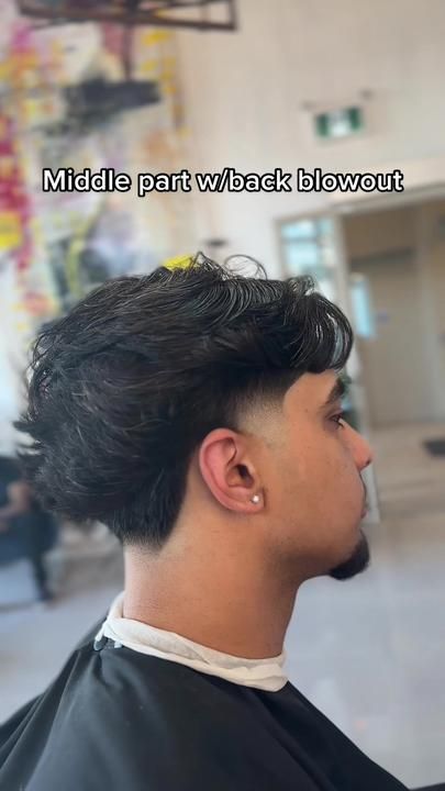 Can never go wrong with a taper especially when keeping length. #midd... | lance baker | TikTok Blowout Middle Part, Blow Out, Middle Part, Middle Parts, Haircuts For Men, Hair Cuts, Quick Saves, Coupe