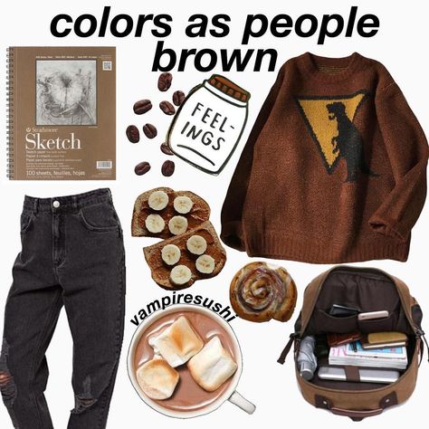 Colors As People, Boogzel Apparel, Niche Memes, Mood Clothes, Aesthetic Fits, Outfit Trends, Mood Board Fashion, Brown Sweater, 80s Fashion