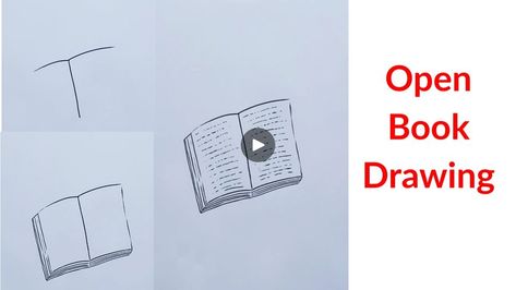 1.4K views | How to draw an open book | How to draw an open book | By Priyanka creative guru | Facebook Open Book Drawing, An Open Book, Painting Brush, Book Drawing, Open Book, Brush Strokes, To Draw, Drawings, Books