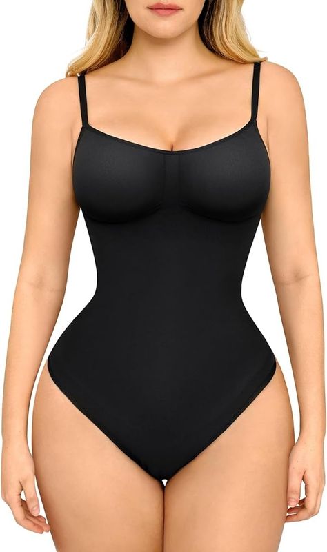 Amazon.com: FeelinGirl Shapewear Tummy Control Bodysuits for Women Seamless Body Sculpting Shaper Thong Shapewear Black XS-S : Clothing, Shoes & Jewelry Snatched Waist, Suits Black, Body Suits, Shapewear Bodysuit, Body Shaper, Body Sculpting, Body Shapers, Body Suit, Shapewear