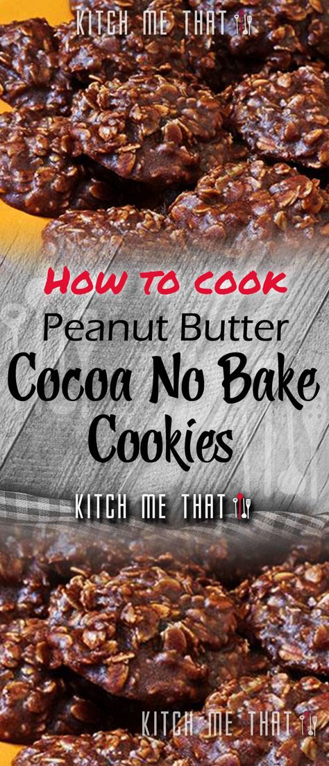 peanut butter cocoa no bake cookies Peanut Butter Cocoa No Bake Cookies, Cookies Made With Cocoa Powder, Chocolate Peanut Butter No Bake Cookies, Peanut Butter No Bake Cookies Recipe, No Bake Cookies Peanut Butter, No Bake Chocolate Cookies, Unhealthy Desserts, No Bake Cookies Recipe, Best No Bake Cookies