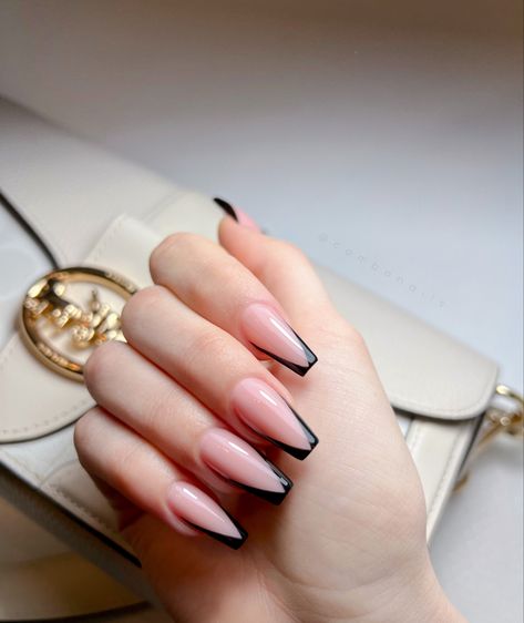 Coffin Triangle French Tip, Nail Decor, French Nails, Nails, Quick Saves