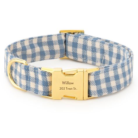 Dusty Blue Stripe Dog Collar – The Foggy Dog Persephone Accessories, Dog Collar Aesthetic, Cute Dog Accessories, Puppy Things, Foggy Dog, Puppy Items, The Foggy Dog, Puppy Toys, Animal Accessories