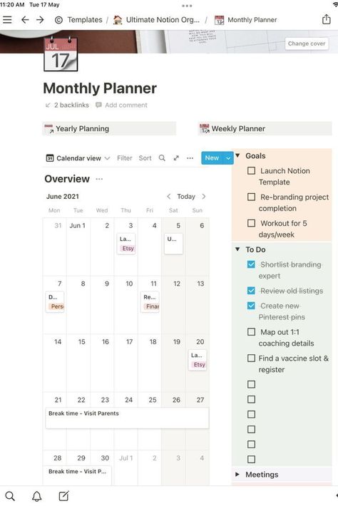 #Notion_Monthly_Planner #Notion_Pics #Using_Notion #Monthly_Planning Notion Monthly Planner, Using Notion, Goal Calendar, Study Planner Free, Life Planner Organization, Monthly Planning, Monthly Planner Template, Time Management Tools, Ultimate Planner