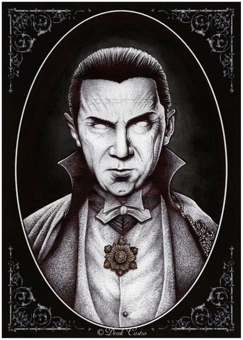 Dracula Tattoo, Dracula Art, Bela Lugosi, Spooky Tattoos, Horror Artwork, Famous Monsters, Horror Monsters, Retro Horror, Vampire Art