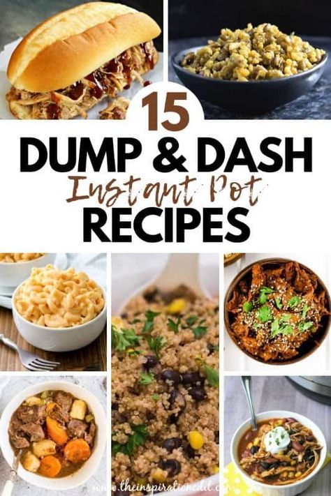 Dump and Dash Instant Pot meals can be a timesaver when my family gets busy. In fact, I love Instant pot recipes that are simple and easy to make.   Today I am sharing these fantastic Instant pot dump meals. We have 15 recipes which I’m sure you will love.   #recipies #instantpot #instant Instant Pot Dump Recipes, Instant Pot Dump, Dash Recipe, Dump Recipes, Pressure Cooker Meals, Pot Recipes Healthy, Dump Dinners, Healthy Instant Pot, Dump Meals