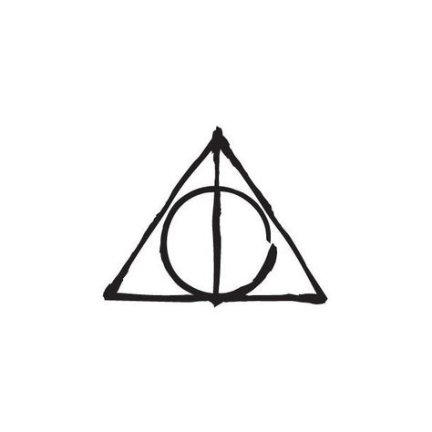 Deathly Hallows Symbol- Harry Potter- HP- Decal Sticker ($2.49) ❤ liked on Polyvore Deadly Hallows, Harry Potter Tattoo Sleeve, Harry Potter Symbols, Hp Tattoo, Deathly Hallows Symbol, Harry Potter Background, Harry Potter Hermione Granger, Phrase Quotes, Harry Potter Tattoos