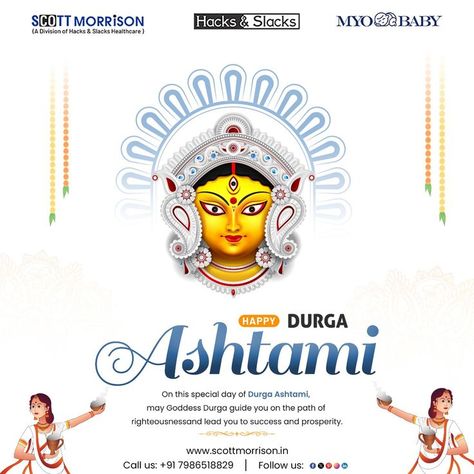 Happy Durga Ashtami On This Special Day Of Durga Ashtami , May Goddess Durga Guide You On The Path Of Righteousness Lead You To Success & Prospererity. Team Scott Morrison Wishes You A Happy Durga Ashtami Happy Durga Ashtami, Durga Ashtami, Goddess Durga, Durga Goddess, Wedding Cards, Special Day