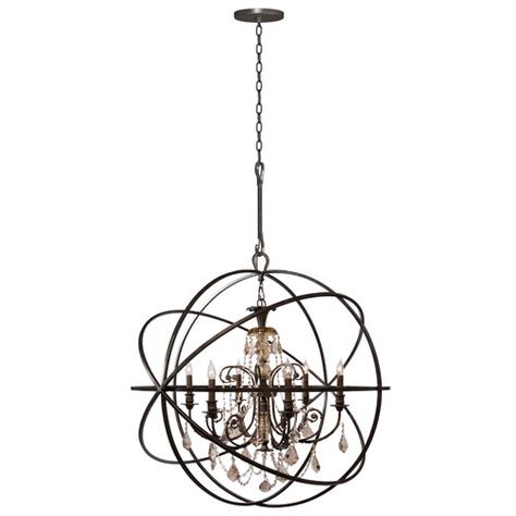 Crystorama Lighting Group Solaris Six Light English Bronze Chandelier Crystorama Lighting, Industrial Chandelier, Bronze Chandelier, Globe Chandelier, Boho Modern, Large Chandeliers, Mini Chandelier, Rustic Boho, Chandelier For Sale