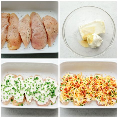 Dinnertime-ready, this jalapeno popper chicken is creamy and delicious with the perfect amount of heat! It has all of the flavors of your favorite appetizers, but in one easy-to-make meal! Jalapeño Pepper Chicken, Crockpot Jalapeno Popper Chicken, Jalapeno Popper Chicken Sandwich, Baked Jalapeno Popper Chicken, Cream Cheese Jalapeno Chicken, Jalapeño Cream Cheese Chicken, Jalapeño Popper Chicken Bake, Jalepeno Chicken Bake, Pepperjack Chicken