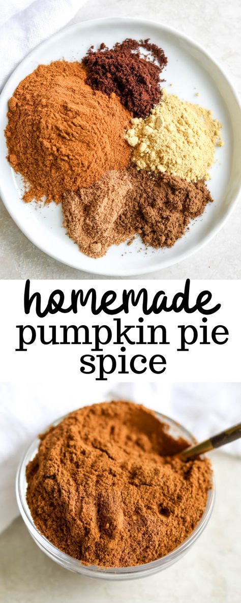 Oatmeal Coffee, Homemade Pumpkin Pie Spice, Erin Lives Whole, Pumpkin Pie Spice Recipe, Spice Rubs, Pie Spice Recipe, Pumpkin Pie Spice Mix, Sauce Pesto, Homemade Spice Mix