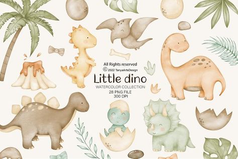 Dinosaurs Illustration, Boy Clip Art, Dinosaurs Clipart, Teddy Bear Clipart, Baby Shower Clipart, Dinosaur Illustration, Unicorns Clipart, Watercolor Baby Shower, Baby Dino