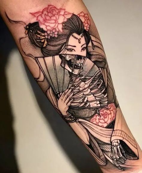 2024’s guide to Japanese tattoos for fashionable men 15 ideas Man Tattoos, Oni Mask Tattoo, Geisha Tattoo Design, Japanese Tattoos For Men, Full Sleeves Design, Geisha Tattoo, Fashionable Men, Inspiration Tattoos, Japanese Tattoos