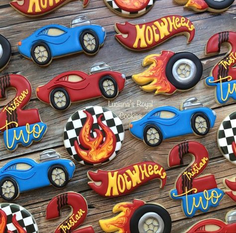 Best Rolled Sugar Cookies, Hot Wheels Themed Birthday Party, Monster Truck Cookies, The Best Sugar Cookie Recipe, Paw Patrol Cookies, Best Sugar Cookie, Hotwheels Birthday Party, Car Cookies, Hot Wheels Party