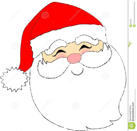 Photo about Cartoon-type illustration of a Santa face. Illustration of holiday, jolly, drawing - 663460 Santa Claus Drawing, Santa Cartoon, Santa Claus Face, Nail Art Noel, How To Draw Santa, Santa Claus Images, Paintings Easy, Felt Crafts Christmas, Santa Patterns