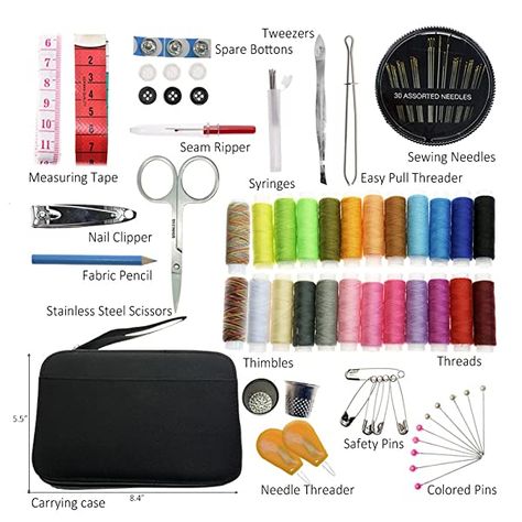 Get the necessary sewing and embroidery tools Sew Accessories, Sewing Machine Beginner, Basic Clothing, First Sewing Projects, Hand Embroidery Kits, Embroidery Tools, Repair Clothes, Beginner Sewing, Needle Threader