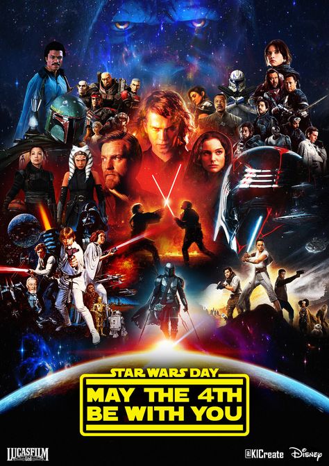 Star Wars Characters Poster, Star Wars Collectibles, Star Wars Legion, Star Wars History, Happy Star Wars Day, Disney Live Action Movies, Star Wars Background, Star Wars Trilogy, Fan Poster